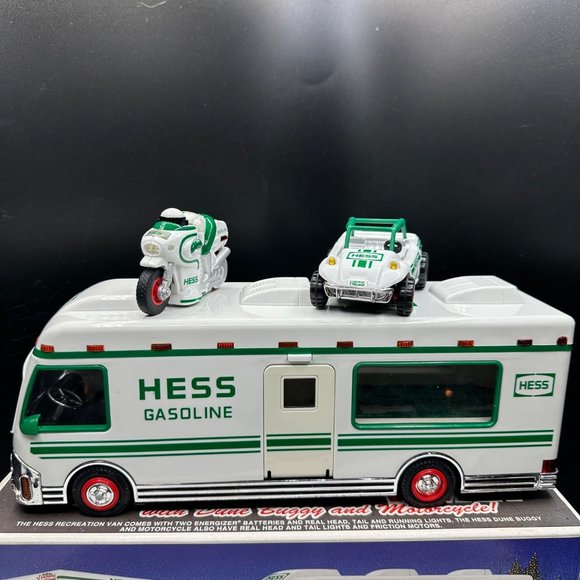 Hess Recreation Van Dune Buggy Motorcycle Lights 1998 Loading Ramp Friction Moto - Picture 2 of 10